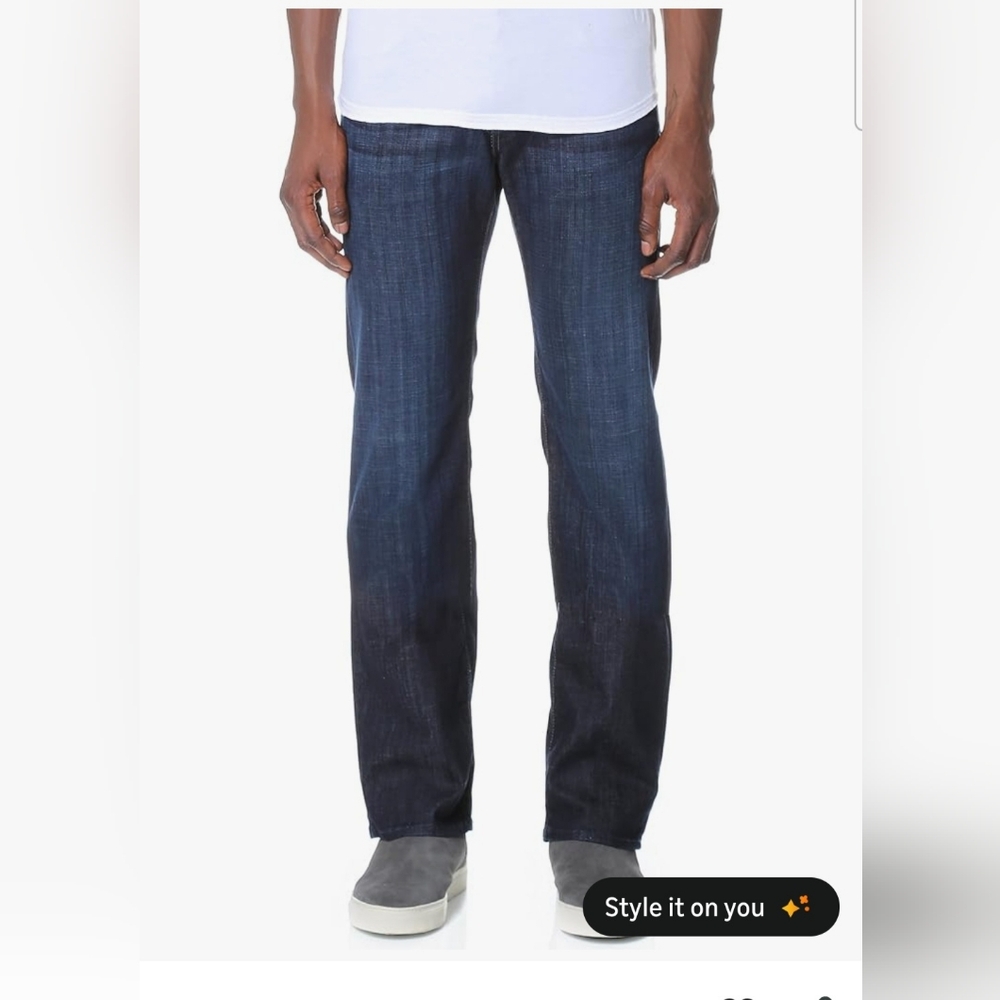 7 For All Mankind Dark Blue Men's Straight Jeans